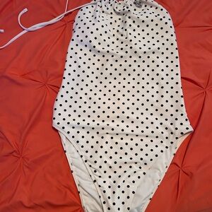 Forever 21 White Polka Dot Swimsuit